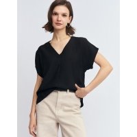 Блузка с вырезом и коротким рукавом 02521128Y112 