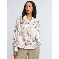 Блузка с вырезом и цветочным принтом 025211162202 