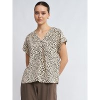 Блузка с вырезом и коротким рукавом 02521128Y132 