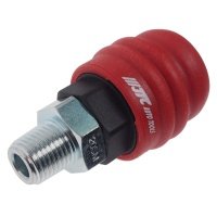 Соединитель быстросъемный композитный двухрежимный JTC , 1/4" внешняя резьба (европейский стандарт, тип БРС мама) JTC-C20SMA