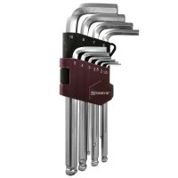 Набор ключей торцевых шестигранных с шаром Thorvik , H1.5-H10, 10 предметов HKB10S 053076