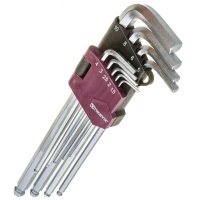 Набор ключей торцевых шестигранных удлиненных с шаром Thorvik , H1.5-H10, 9 предметов HKLB9S 053087