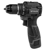 Дрель-шуруповерт аккумуляторный Ставр 4610264003707, 12V, BL мотор , 32/14 Нм (акб 2x2.0 Ач, зу стац, кейс) SDD 12BL-2K