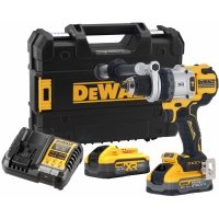 Ударная дрель-шуруповерт DEWALT DCD1007H2T, 18 В, 2250 об/мин, 38250 уд/мин, с 2 АКБ 5 Ач и ЗУ, в кейсе TSTAK (DCD1007H2T-QW) DCD1007H2T-QW