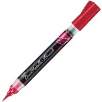 Маркер-кисть с подкачкой чернил Pentel 1-10 мм, цвет розовый+розовый металлик в блистере