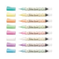 Маркер-кисть Pentel "Milky" с кнопкой подкачки чернил XGFH в блистере 1-10 мм кисть, розовый пастель