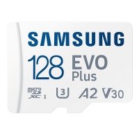 Карта памяти Samsung microSDXC 128GB EVO PLUS microSDXC Class 10 UHS-I, U3 + SD адаптер MB-MC128SA/EU