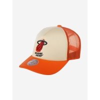 Бейсболка с сеточкой MITCHELL NESS 5HSSSH21323-MHEOFWH Miami Heat NBA (бежевый), Бежевый 