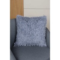 Подушка Перья 45x45 см цвет серо-голубой 