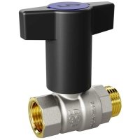 Кран шаровой прямой LD Pride DN20 PN40 3/4" ВР/НР латунь Т-образная ручка 