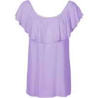 Блузка с вырезом-кармен (сиреневый) 