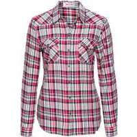 Клетчатая блузка (синий/ярко-розовый в клетку) 