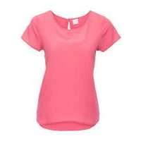 Блузка с коротким рукавом (ярко-розовый матовый) 