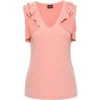 Классика гардероба: топ с воланами (абрикосовый) 