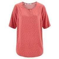 Блуза с коротким рукавом (коралловый с узором) 