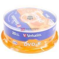 диски dvd-r 4.7Gb 16x Azo+ Verbatim 4.7Gb 16x Azo+ 25 шт. на шпинделе