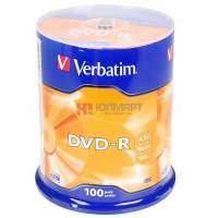 диски dvd-r 4.7Gb 16x Verbatim 4.7Gb 16x 100 шт. на шпинделе