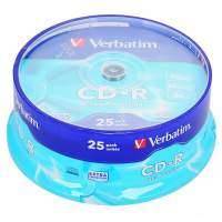 диски cd-r 700Mb 52x Verbatim 700Mb 52x 25 шт. на шпинделе