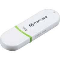 Флешка USB TRANSCEND Jetflash 330 4Гб, USB2.0, белый и зеленый [ts4gjf330] TS4GJF330