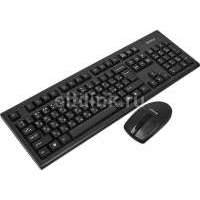 Комплект (клавиатура+мышь) A4 , USB, беспроводной, черный 3100N