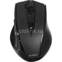Мышь A4 V-Track оптическая беспроводная USB, черный G10-810F