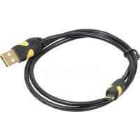 Кабель USB2.0 2A Smooth connector, USB A (m) - micro USB B (m), GOLD , 0.75м, черный 