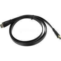 Кабель аудио-видео High Speed ver.1.4 Flat, HDMI (m) - HDMI (m) , ver 1.4, 1.5м, GOLD FLAT черный 