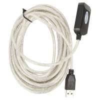 Кабель удлинитель VCOM USB2.0-AMAF 5.0 метров, с усилителем [VUS7049] VUS7049