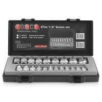 Набор торцевых головок Force 21 предметов, 1/2"DR, 8-32 мм, Surface (Super Lock) головки, 4212-7