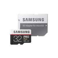 Карта памяти microSDHC UHS-I SAMSUNG Pro PLUS 2 32 ГБ, 100 МБ/с, Class 10, , 1 шт. MB-MD32GA/RU