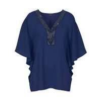 Туника с блестящими камешками (темно-синий)