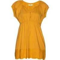 Трикотажная туника с короткими рукавами (медовый)