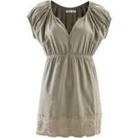 Трикотажная туника с короткими рукавами (новый хаки)