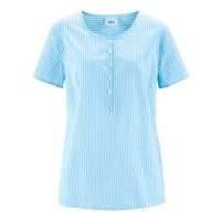 Туника с коротким рукавом (светло-голубой/белый в полоску)