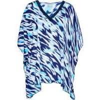 Туника с принтом (сапфирно-синий/аква с рисунком)