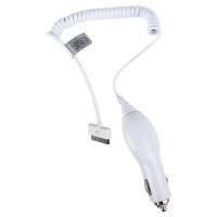 Автомобильное зарядное устройство Deppa 1А, кабель 30 pin, для Apple iPhone/iPod, белый 22111