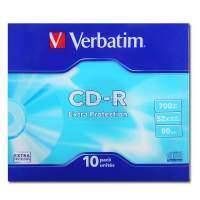 диски cd-r 700Mb 52x Verbatim 700Mb 52x 10 шт. slim case