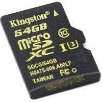 Карта памяти microSDXC UHS-I U3 KINGSTON 64 ГБ, 90 МБ/с, Class 10, SDCG/32GBSP, 1 шт. [sdcg/64gbsp] SDCG/64GBSP