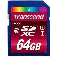 Карта памяти Transcend SDXC UHS-I Card 64GB Class10, 600X 