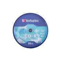 Диски CD-R 80min 700Mb Verbatim 52x 25 шт Cake Box DL <43432 25шт Cake