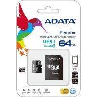 Карта памяти micro SDXC A-Data AUSDX64GUICL10-RA1