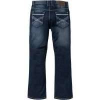 Джинсы Regular Fit Bootcut, низкий + высокий рост (U + S) (темно-синий «потертый») 