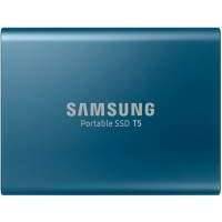 Внешний жесткий диск SAMSUNG T5, 250Гб, синий [mu-pa250b/ww] MU-PA250B/WW