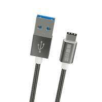 Кабель USB Type-C InterStep USB 3.0 нейлон 2м (IS-DC-TYPCUSNSG-200B210)