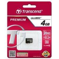 Карта памяти micro SDHC Transcend TS4GUSDC10
