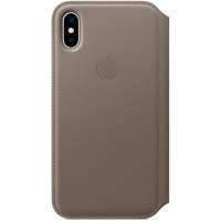 Кейс для iPhone Apple iPhone X Leather Folio Taupe (MQRY2ZM/A)