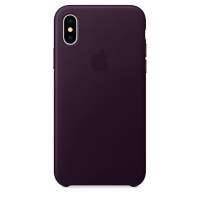 Кейс для iPhone Apple iPhone X Leather Case Dark Aubergine (MQTG2ZM/A)