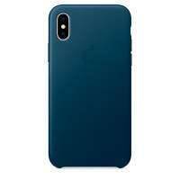 Кейс для iPhone Apple iPhone X Leather Case Cosmos Blue (MQTH2ZM/A)
