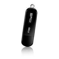 Флешка USB SILICON POWER Luxmini 322 64Гб, USB2.0, черный [sp064gbuf2322v1k] SP064GBUF2322V1K