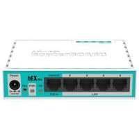 Маршрутизатор MIKROTIK RouterBOARD RB750r2 (850MHz/64Mb, 5х100Мбит, PoE in) hEX lite